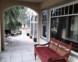 Pation view with bench