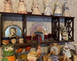 Boston Warehouse Owl Container, Lusterware, Dancing Female Figurine, Virgin Mary, Royal Doulton