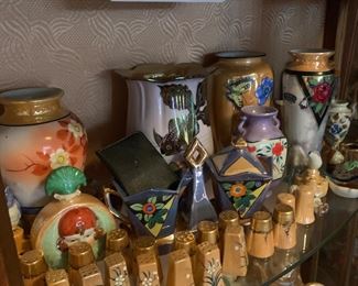 Art Deco Lusterware, Salt and Pepper Shakers, Vases