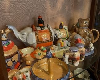 Art Deco Lusterware, Salt and Pepper Shakers, Vases