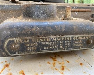 Antique Stencil Machine, Belleville Illinois USA, by Ideal Stencil Machine Company