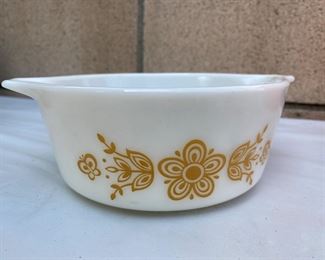 Vintage Pyrex Butterfly Gold Dish