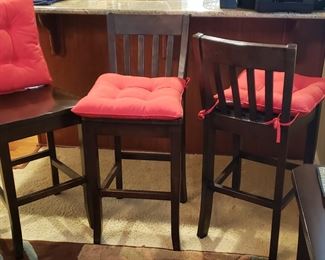 Barstools with back.