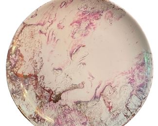 Set of 13 Sascha Brastoff "Surf Ballet" dinner plates