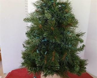 Christmas tree with lights in crock 32" tall