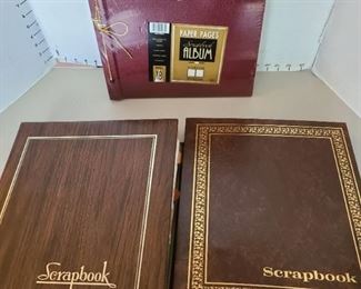 Scrapbooks, 2 full, 1 new in pkg.