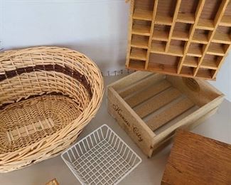 Kansas City wheat straw box, shadow box, recipe box, baskets