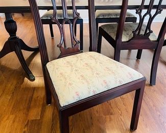2_____$1,795
Mahogany double pedestal table 68Lx44Wx30T with 3 leaves 16""EACH"		
Henkell & Harris 2 Armchairs & 4 chairs mahogany 