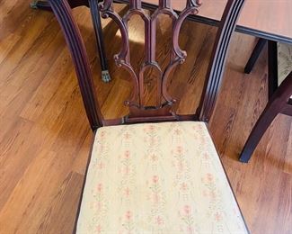 2_____$1,795
Mahogany double pedestal table 68Lx44Wx30T with 3 leaves 16""EACH"		
Henkell & Harris 2 Armchairs & 4 chairs mahogany 