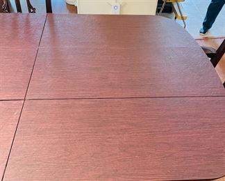 2_____$1,795
Mahogany double pedestal table 68Lx44Wx30T with 3 leaves 16""EACH"		
Henkell & Harris 2 Armchairs & 4 chairs mahogany 