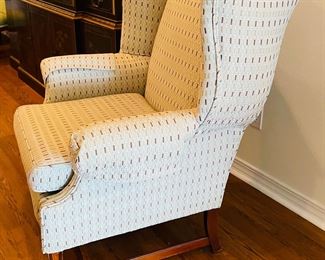 13_____$160 	
Large wing back armchair green 40Tx33""W"	