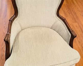 _____$150 	
French provencial armchair teal velvet 36Tx26W arm to arm 	