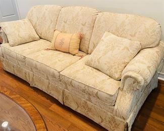_____$295 	"
Lazyboy hideway sofa bed cream butterfly upholstery 80""x36T"