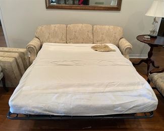 _____$295 	"
Lazyboy hideway sofa bed cream butterfly upholstery 80""x36T"