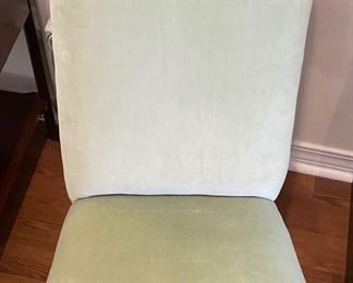 12_____$95 	
Single green velvet chair high back 41Tx