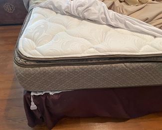 14_____$950 	
Century king size bed (headboard can accommodate 
Queen mattress too)		
Burl wood Asian style Two night chests 25x16x26	
Dresser 62x18x32H	