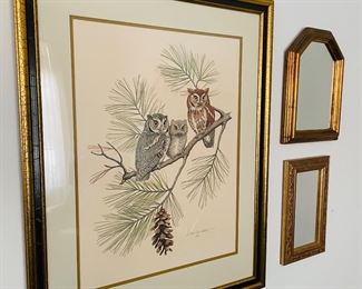 25_____$110 	
Albert Earl Gilbert 1977 24 1/2x 31 the Screech Owl 