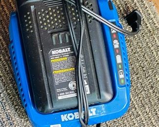 38_____$180 	
Kobalt Brushless leaf bag in garage 