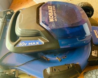 38_____$180 	
Kobalt Brushless leaf bag in garage 