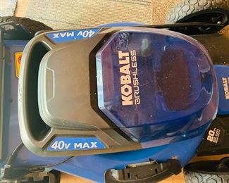 38_____$180 	
Kobalt Brushless leaf bag in garage 