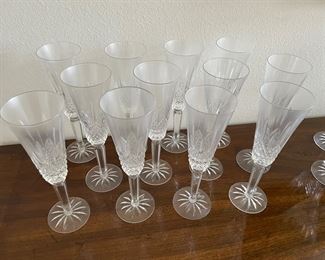 _____$190 	
Lenox set of Champagne flutes 12 + 7 wine glasses 		