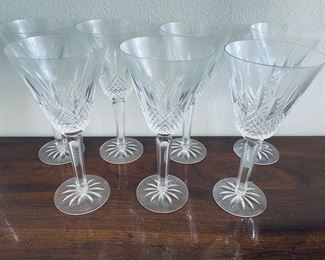 _____$190 	
Lenox set of Champagne flutes 12 + 7 wine glasses  		