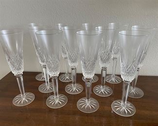 _____$190 	
Lenox set of Champagne flutes 12 + 7 wine glasses 		