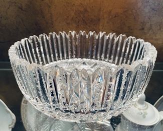 _____$80 	
Strawberry bowl unusual cut crystal 8""D"	