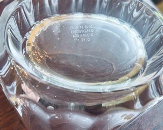 _____$90 	
MCM Set of 9 oval faceted Dansk stamped France wiskey rocks old fashion	