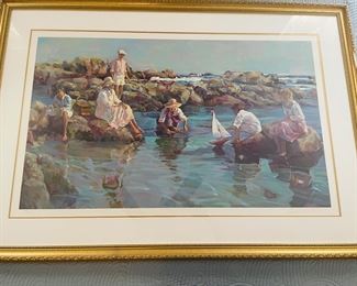 _____$150 	
57x40 - 226/770 Beach scene signed Hall		
