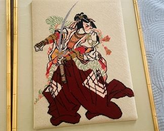 _____$140 	
Pair of needlepoint asian 24x30	