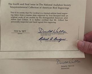 24_____$110 	
Albert Earl Gilbert 1978 24 1/2x 31 The Cardinal	