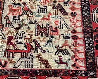 $475 Tribal rug cotton hand woven 4x6