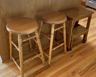 Barstools & Extremely Handy Heavy Duty Wooden Step Stool 