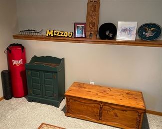 Everlast Punching Bag Exercise • Vintage Trunk • Antique Dry Sink