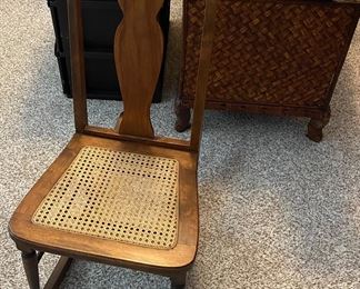 Vintage / Antique Cane Rocking Chair • Holiday Wrapping Paper 