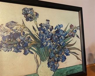 Hand Painted Van Gogh Oil Reproduction • “Irises” or “Les Iris” 