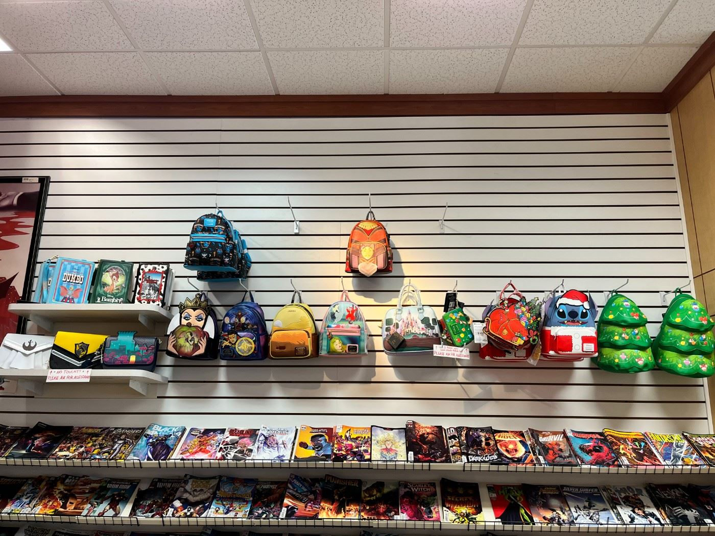 Loungefly mini-backpacks and wallets