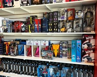 DC Comics action figures and statues.