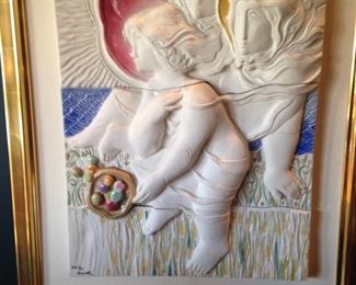 Very rare original The Four Seasons number two out of five. Suite of four. Sold as a complete set only. 22 karat liquid gold frames. Request a viewing.