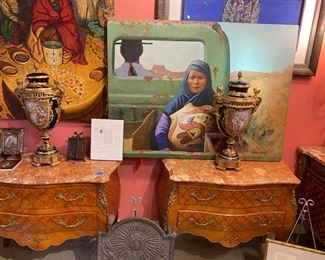 A pair of George’s Le Poitevin Urns19th century Urns signed.