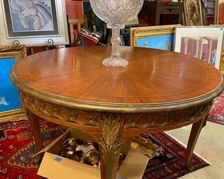 Fabulous French table with bronze accents