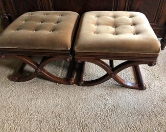 PAIR OF OTTOMANS