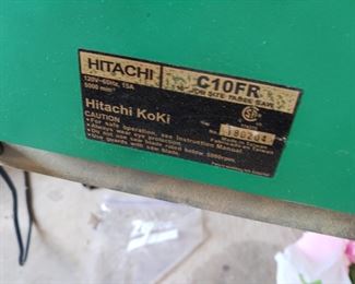 Hitachi table saw. 10"