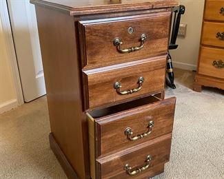 2 drawer wood file cabinet