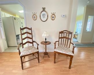 wood arm chairs 
