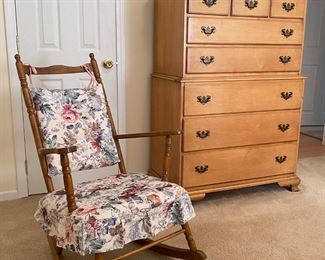 Cricket Rocker and Maple High Chest