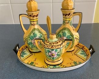 Mid-century Japan Oil Vinegar and salt set