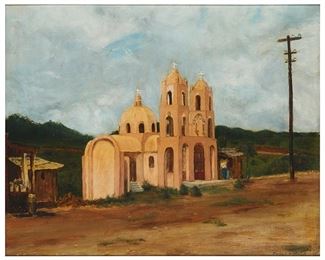 83
Orrin A. White
1883-1969
View Of A Church
Oil on canvas board
Signed lower right: Orrin A. White
16" H x 20" W
Estimate: $2,000 - $3,000
