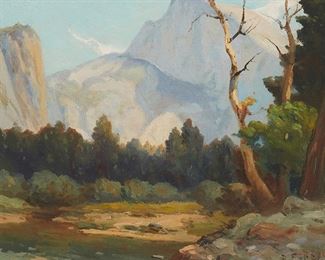 122
Angel Espoy
1879-1963
Mountainous Landscape
Oil on canvas
Signed lower right: A. Espoy
12" H x 14" W
Estimate: $1,000 - $2,000